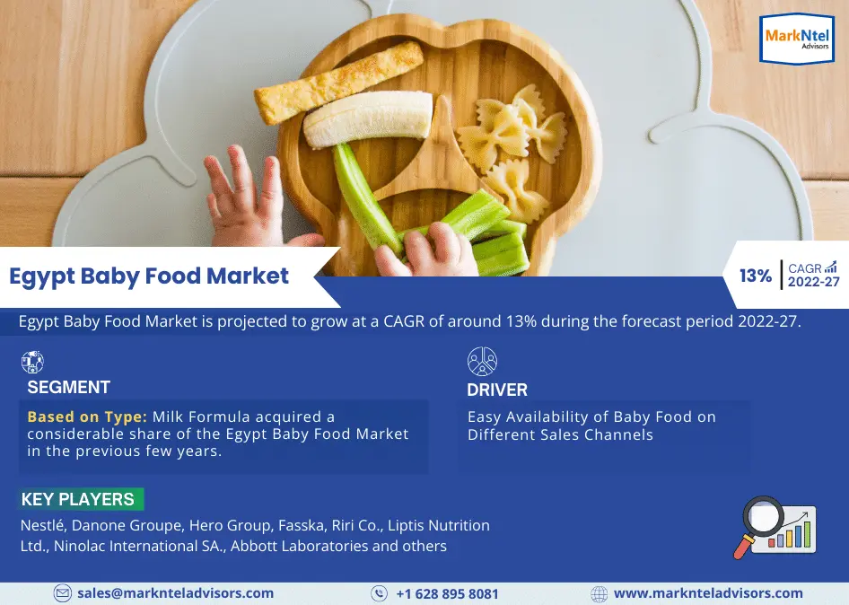 Egypt Baby Food Market Expected to Expand at a Remarkable CAGR of 13% Through 2022-2027