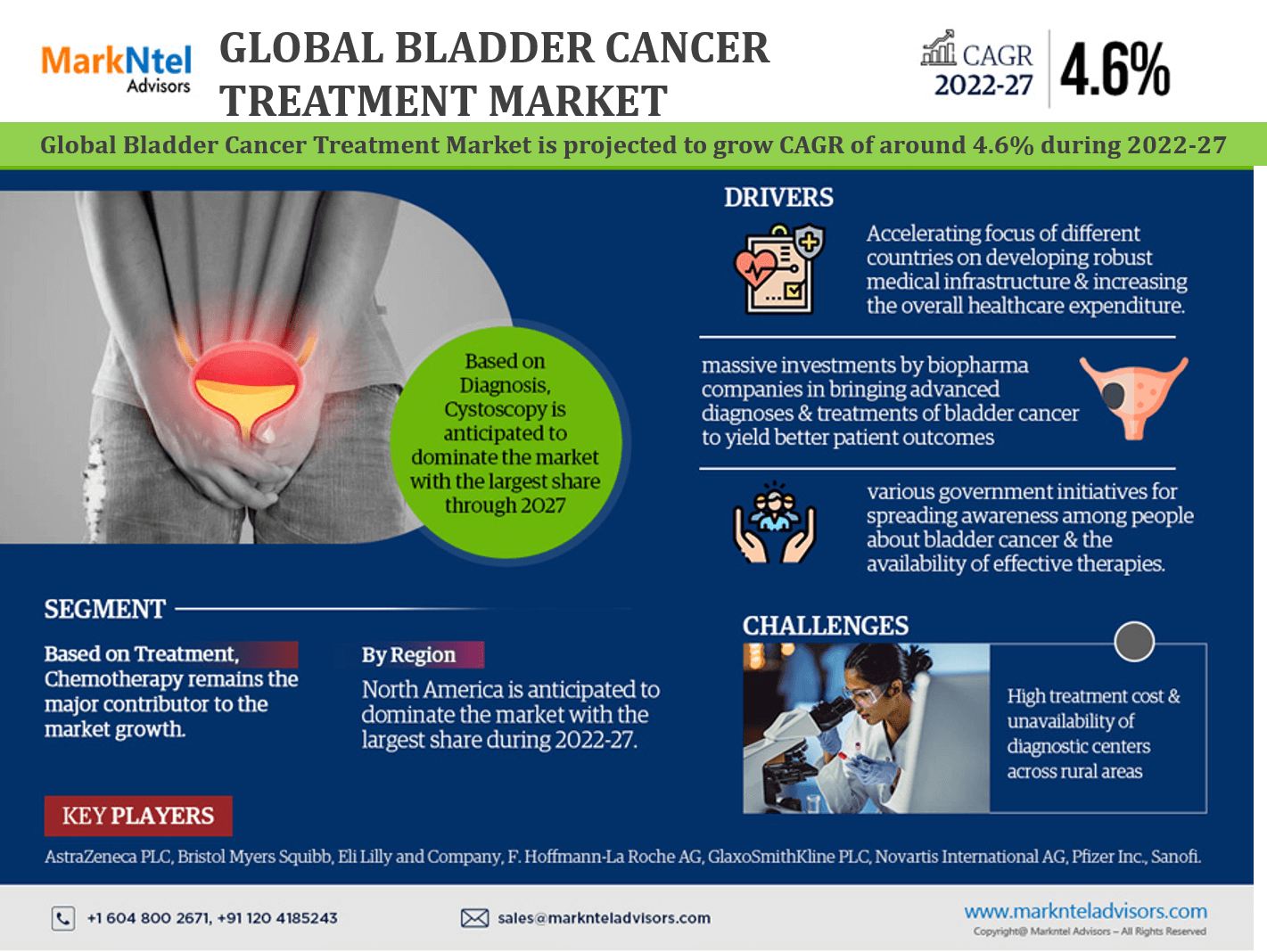 Strong Growth Ahead: Bladder Cancer Treatment Market Projects 4.6% CAGR Increase by 2027